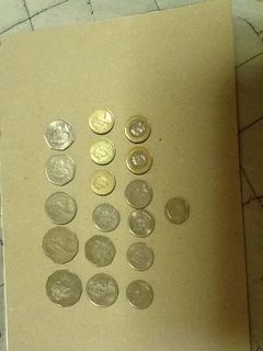 Old Collection of Coins depicting Queen Elizabeth II