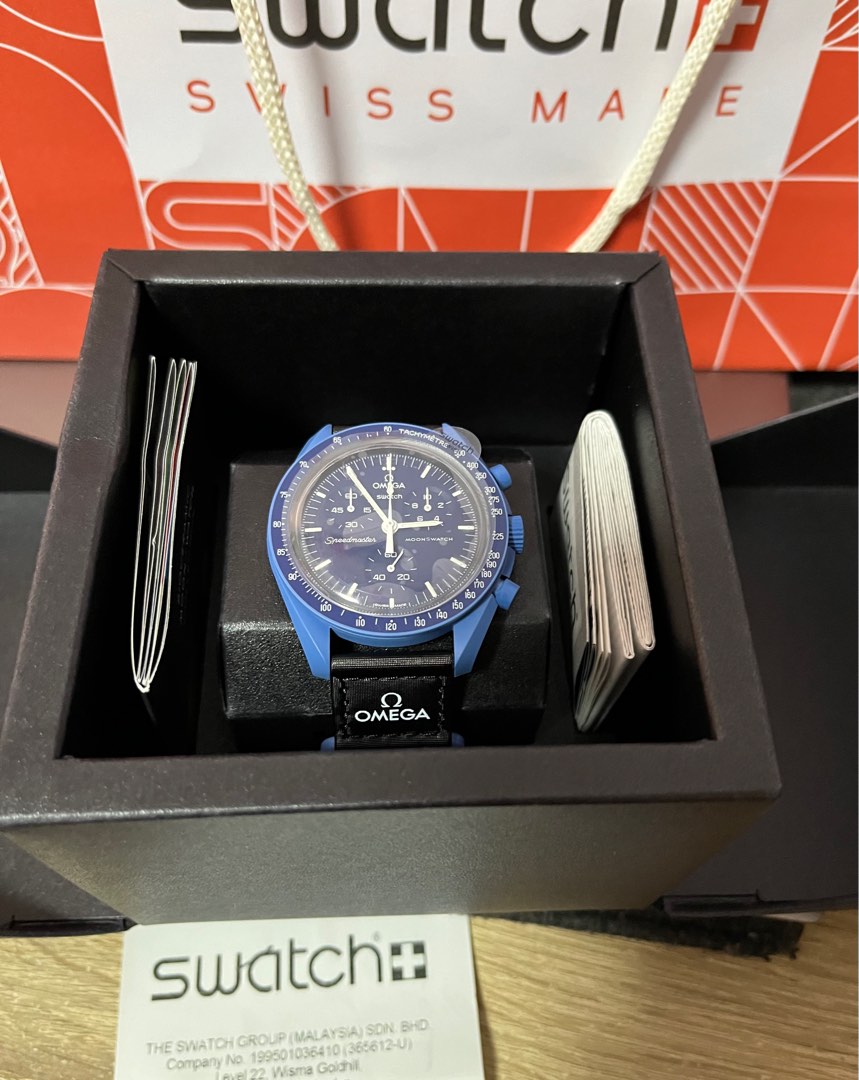 Omega X Swatch “Mission to Neptune”, Men's Fashion, Watches