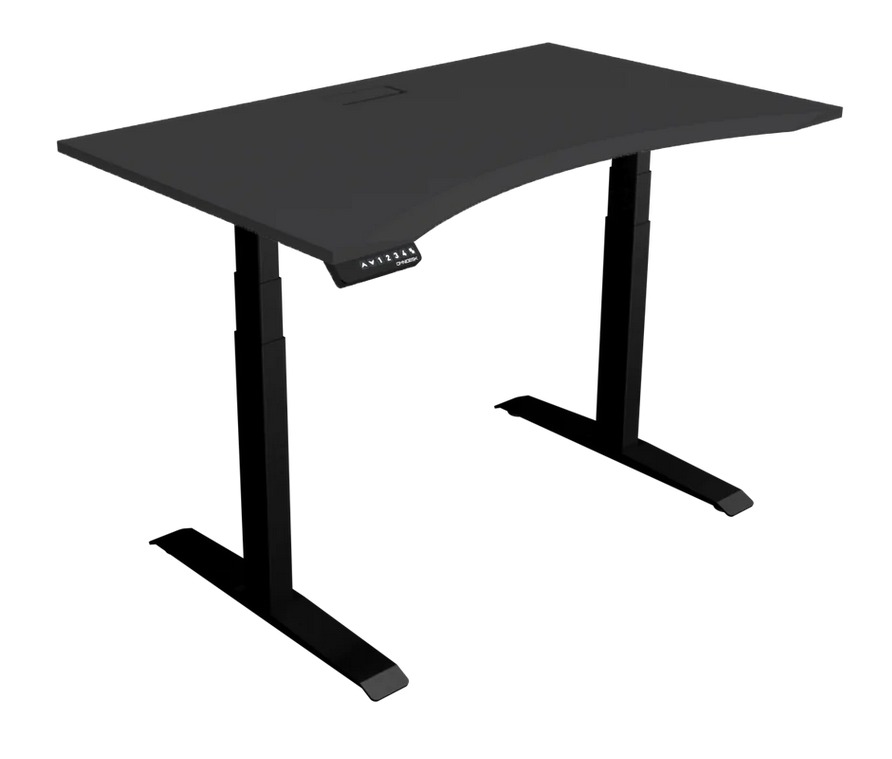 Omnidesk Pro Table Top with Ergo Curve Black Small (122x76cm) Tabletop only, Furniture
