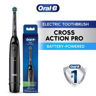 Oral-B Cross Action Pro Electric Toothbrush Battery Powered (Cited as the Overall Best Oral-B Brush Heads from the dentistryblogger.com) Set of Toothbrush Toothpaste and Mouthwash is Available (Inquire for the Price)