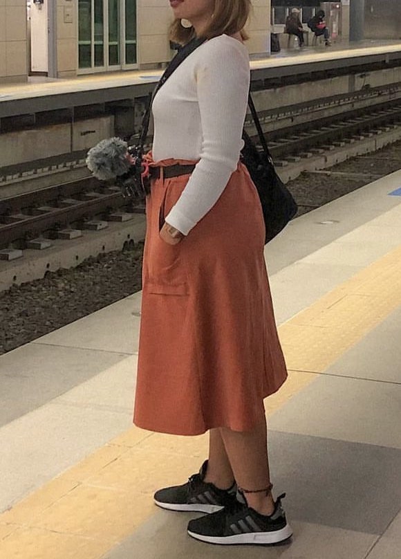 Rust paper sale bag skirt