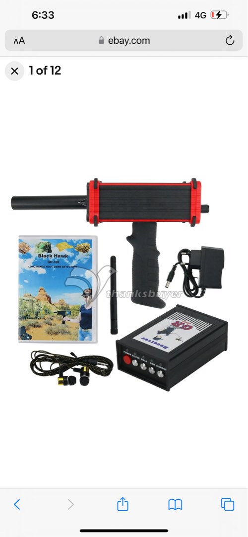 Original Black Hawk GR-100 Long Range King Detector Series for Gold Gem ...