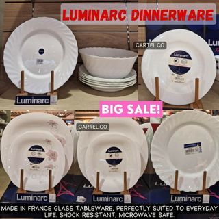 Permission to post admin.  Direct Supplier, Mall Pullout
LUMINARC DINNERWARE , MARKDOWN SALE!!
White Plates, White Mug, White bowls, Serving plate, Dessert Plate, Side Plate , Dinner Plate, Noodle bowl, rice bowl, serving bowl, salad bowl etc. a