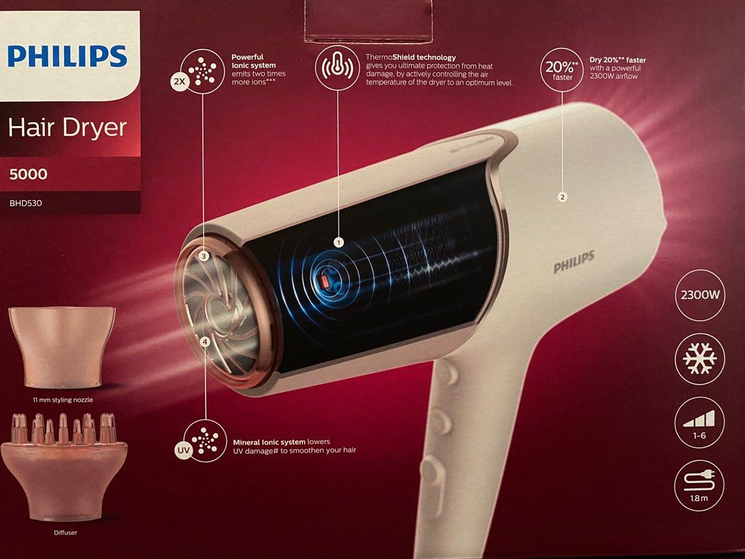 Philips Hair Dryer 5000, Beauty & Personal Care, Hair on Carousell