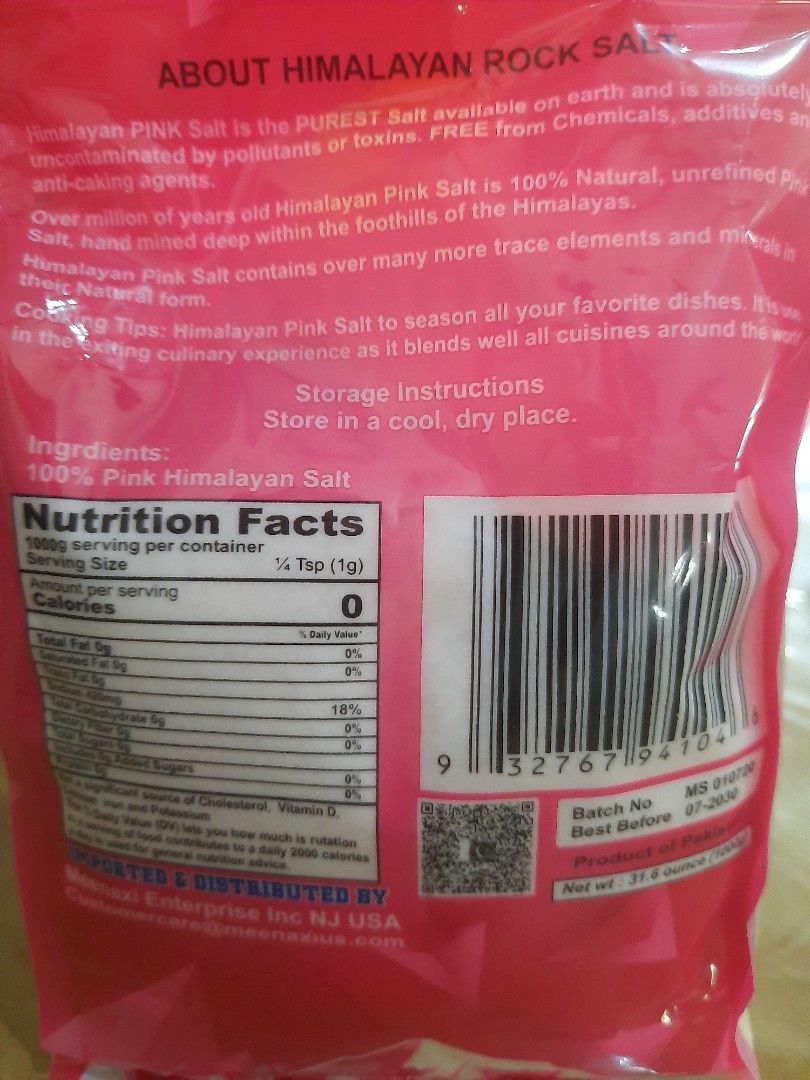 Pink himalayan cooking salt from pakistan (Category: Spice & Seasoning) located in Paranaque City. Submitted by anam18 (Listing ID 1243811520, Image 2). Description: selling pink himalayan cooking salt from pakistan 200 per kg or buy 2kg at 380. mop.bdo only sf to b shoulder by buyer. our location paranaque. we do accept bulk orders. pls pm for details..