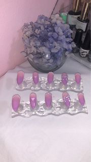 Purple blush nails
