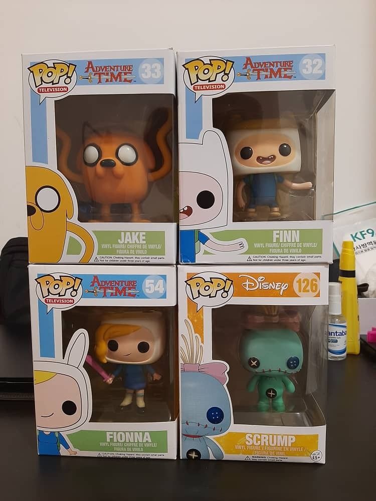 RARE VAULTED Funko Pop Cartoon Network Adventure Time Jake Finn and Fionna Disney Lilo and Stich Scrump Doll Collectible Action Figure NOT MARVEL