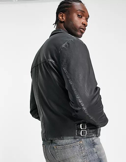 Reclaimed leather new arrivals jacket