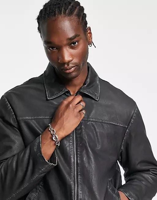 Reclaimed Vintage Leather Jacket Men s Fashion Coats Jackets
