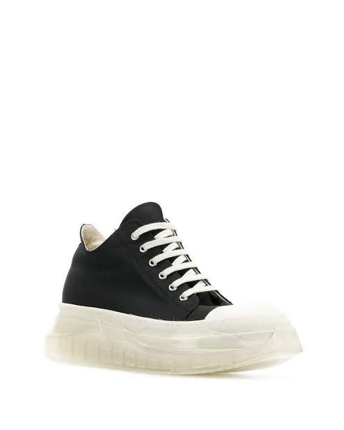 RICK OWENS DRKSHDW ABSTRACT RAMONES LOW WITH CLEAR SOLE. (40