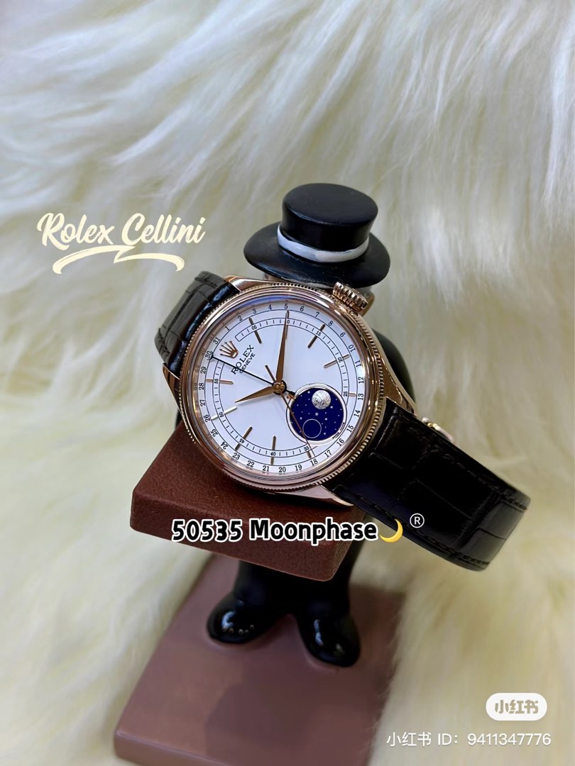 Rolex Cellini 50535 Moonphase Rose Gold Luxury Watches on