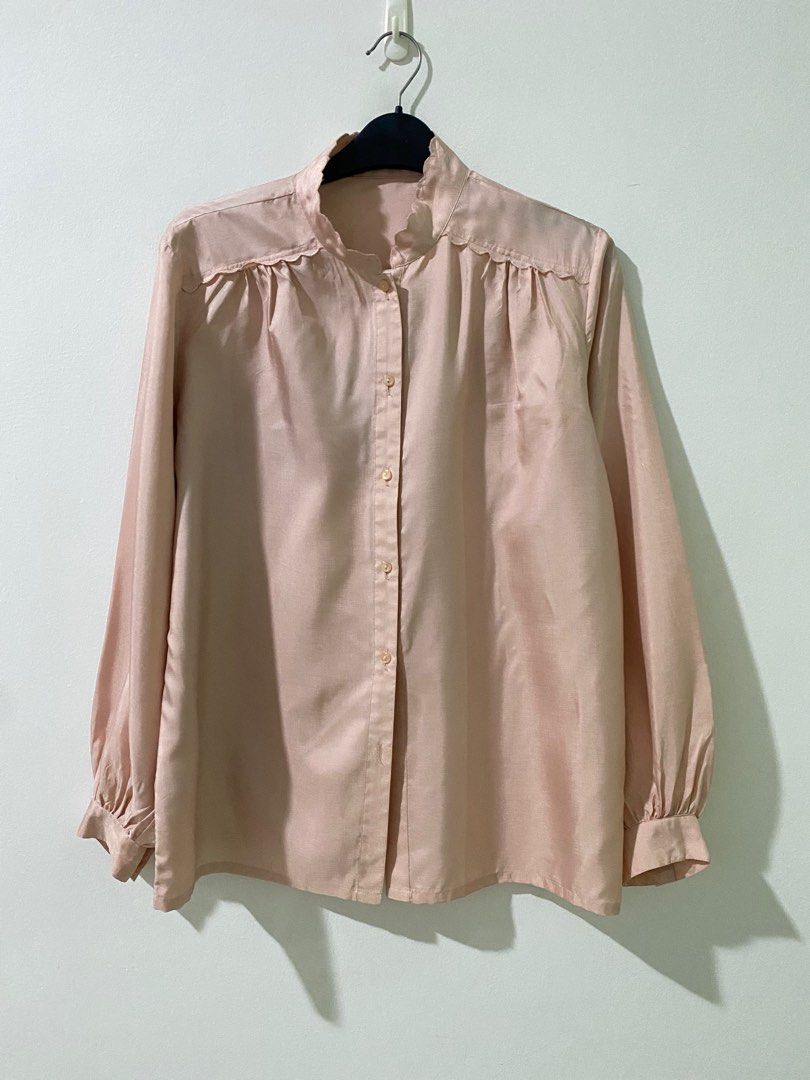 Rose Gold Formal Blouse Women s Fashion Tops Blouses on Carousell