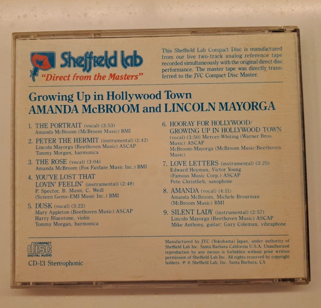 Sheffield Lab CD, Made in Japan Growing up in Hollywood Town