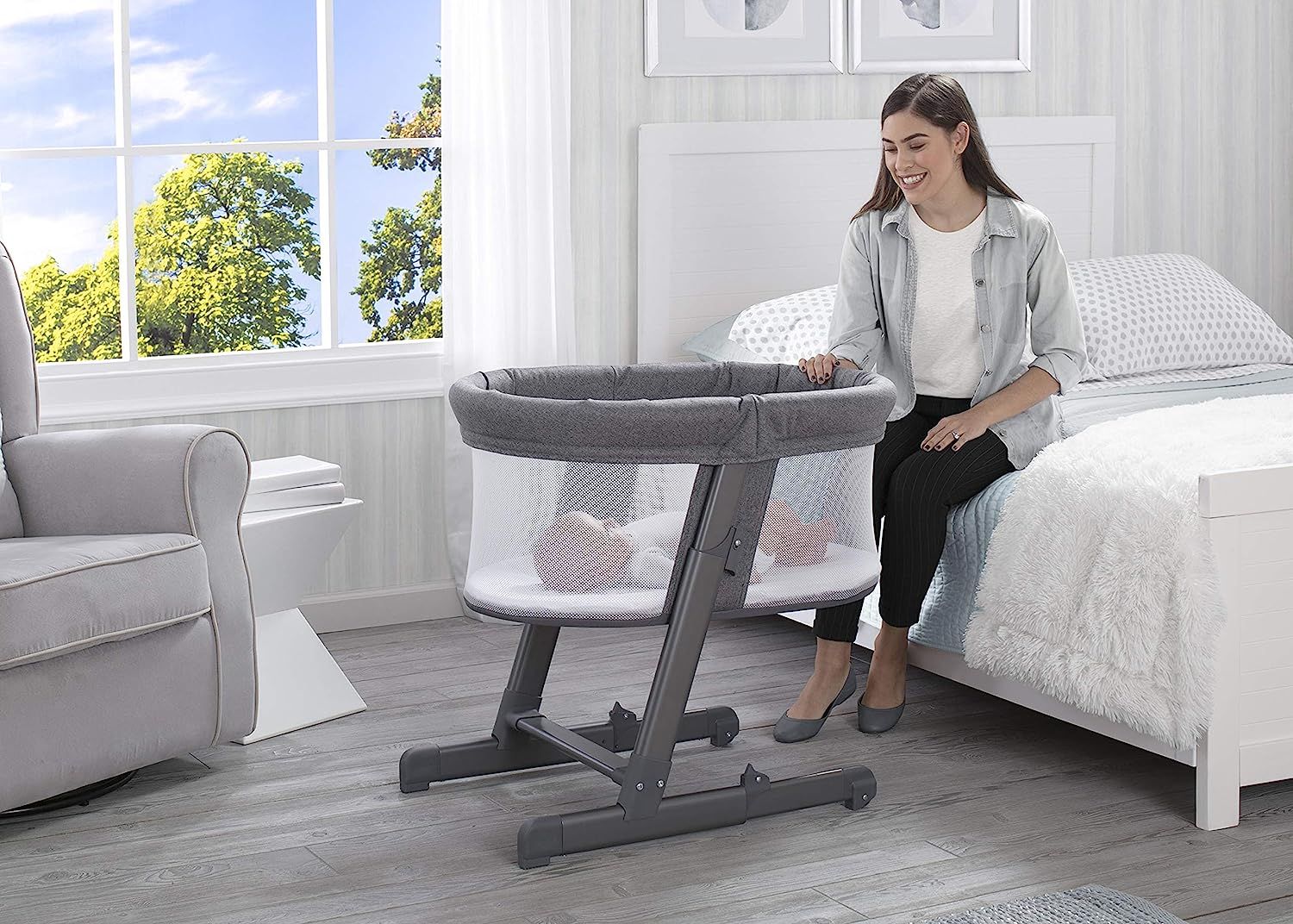 Simmons kids city sleeper bedside bassinet portable crib discount