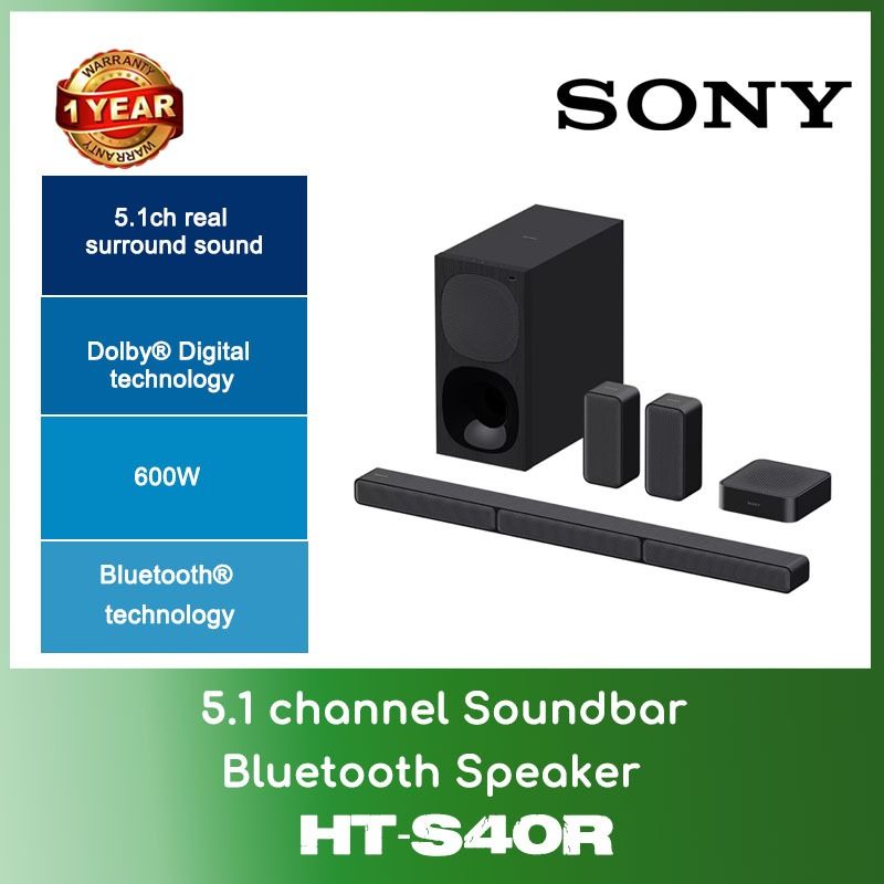 Sony 5.1ch Home Cinema Soundbar - HT-S40R