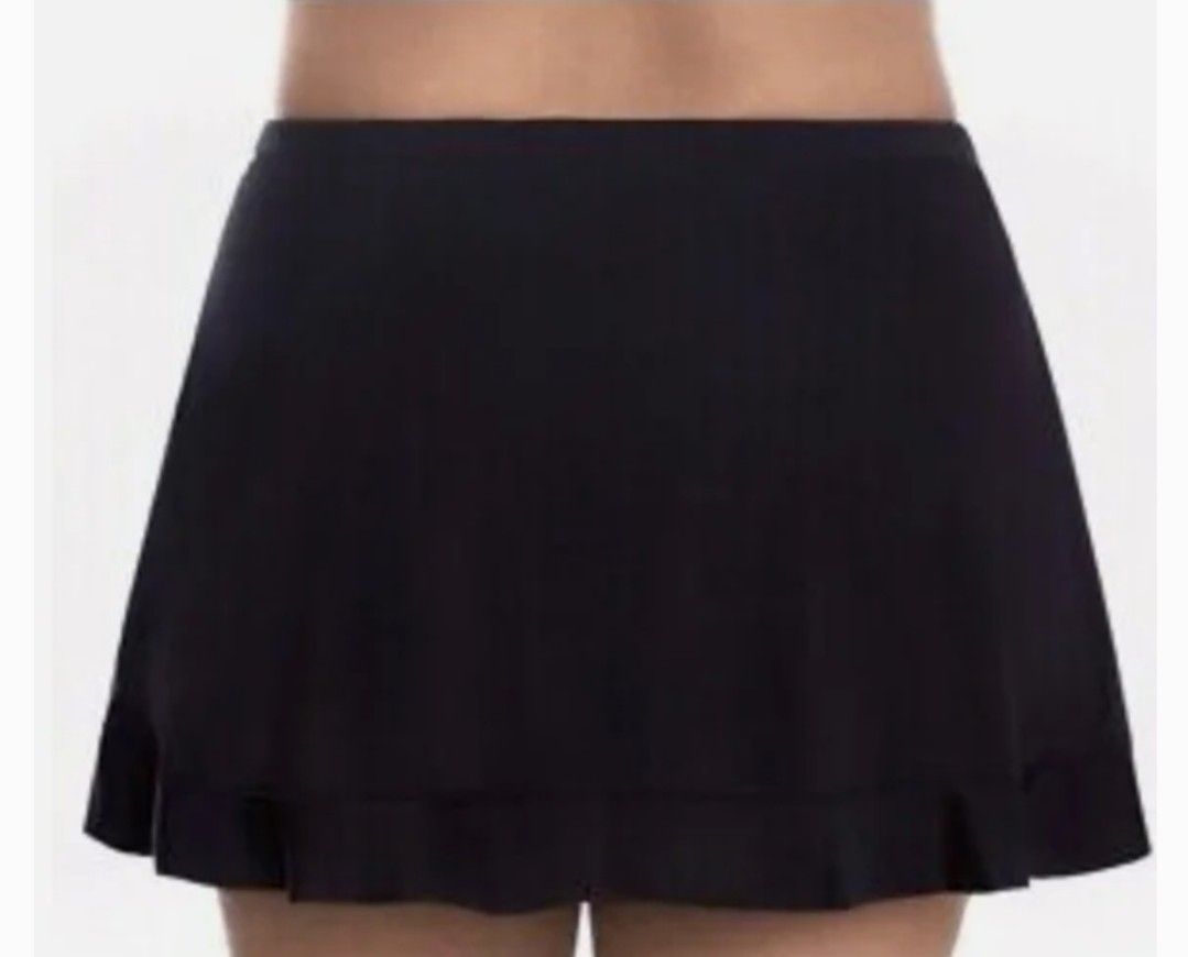 ST JOHNS BAY RUFFLES BLACK SWIM SKIRT Women s Fashion Swimwear