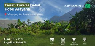 Tanah Trawas  dengan Pemandangan Gunung Penanggungan, Dekat Hotel Arayana