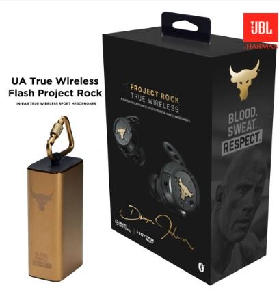 True Wireless Flash Earbuds Earphones Waterproof IPX7 Sport Bluetooth Project Rock ML1029 Audio Earphones on Carousell