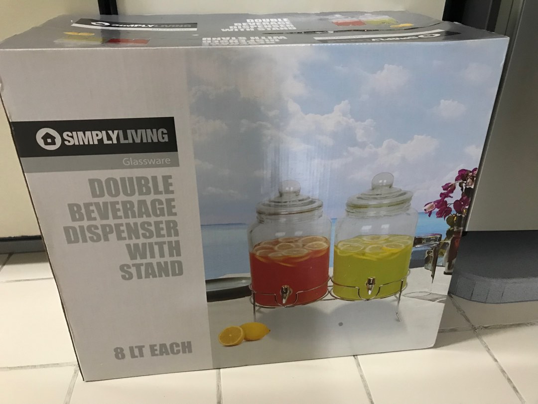 Twin 8 Litres Beverages Dispenser, Furniture & Home Living, Kitchenware