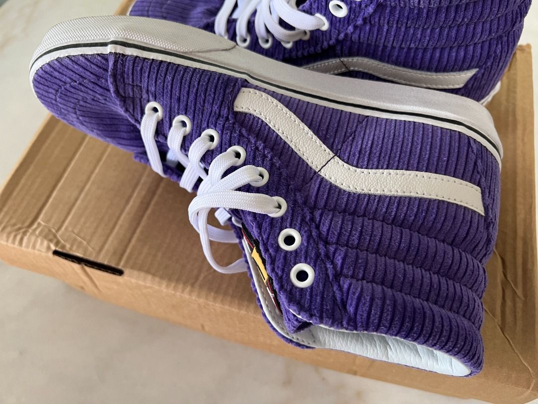 Purple corduroy slip on vans 2025