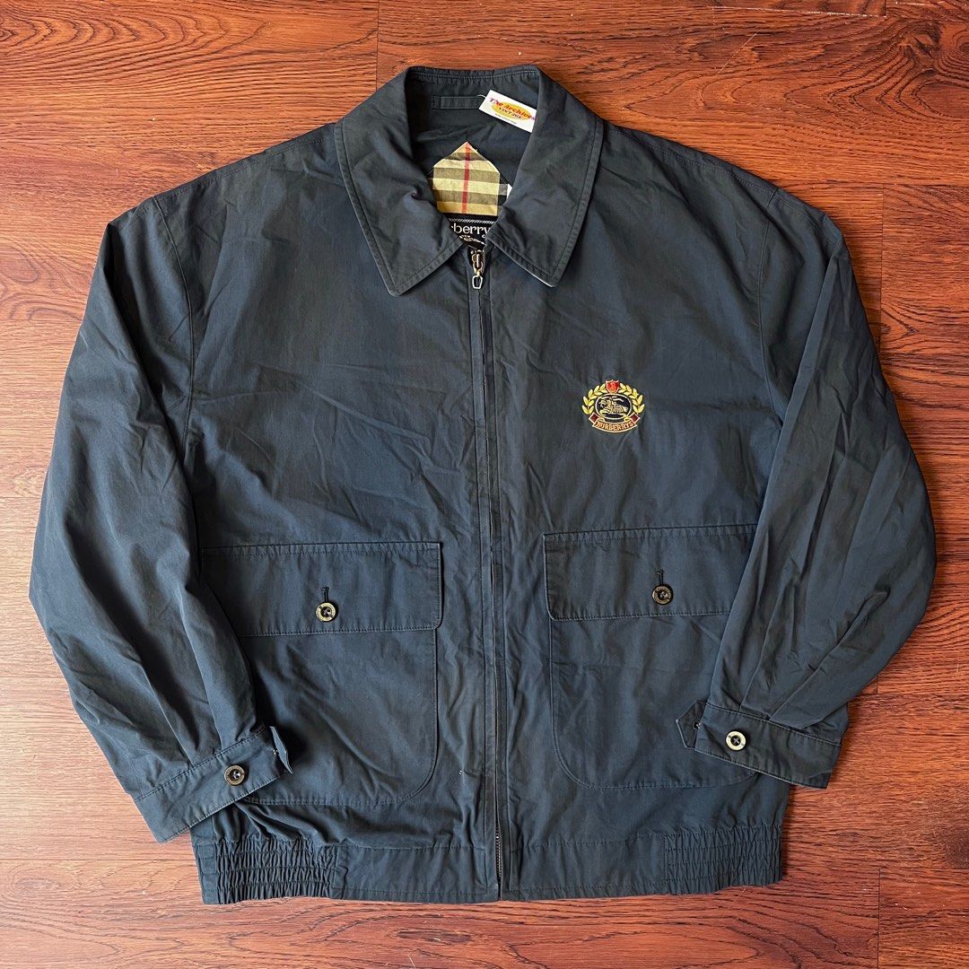 Vintage burberry bomber jacket hot sale