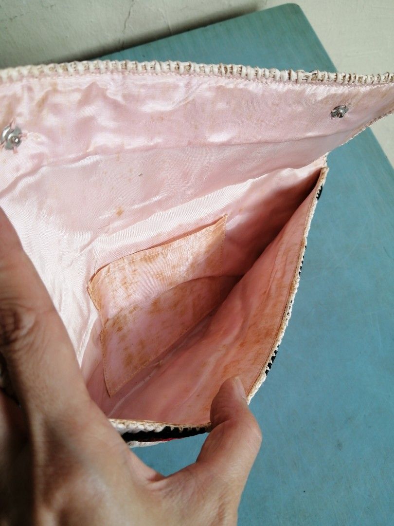 Vintage Handmade Raffia Clutch Bag Women s Fashion Bags
