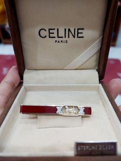 Vintage Sterling Silver CELINE Tie Clip
