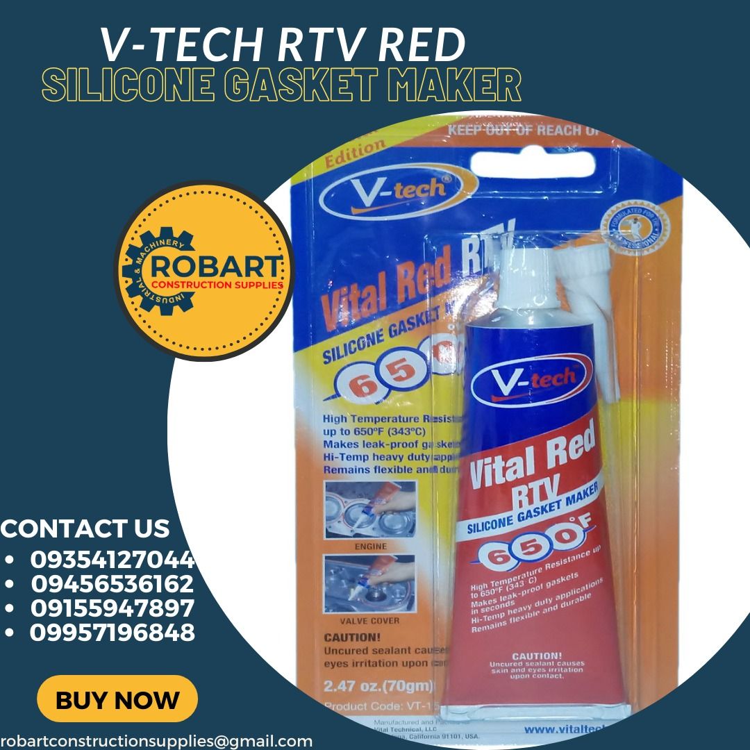 V-TECH RTV RED SILICONE GASKET MAKER on Carousell