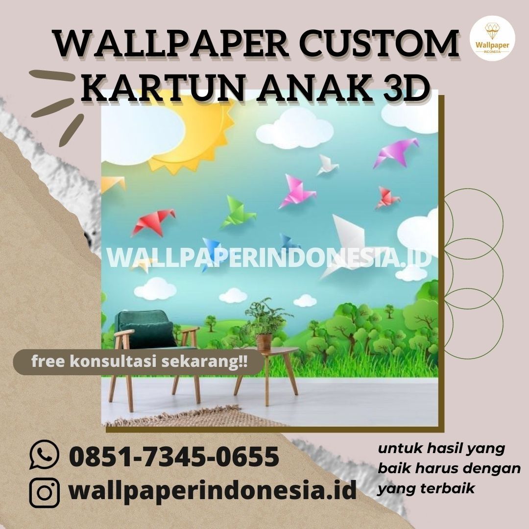 Wallpaper Cutom Kartun Anak 3D on Carousell