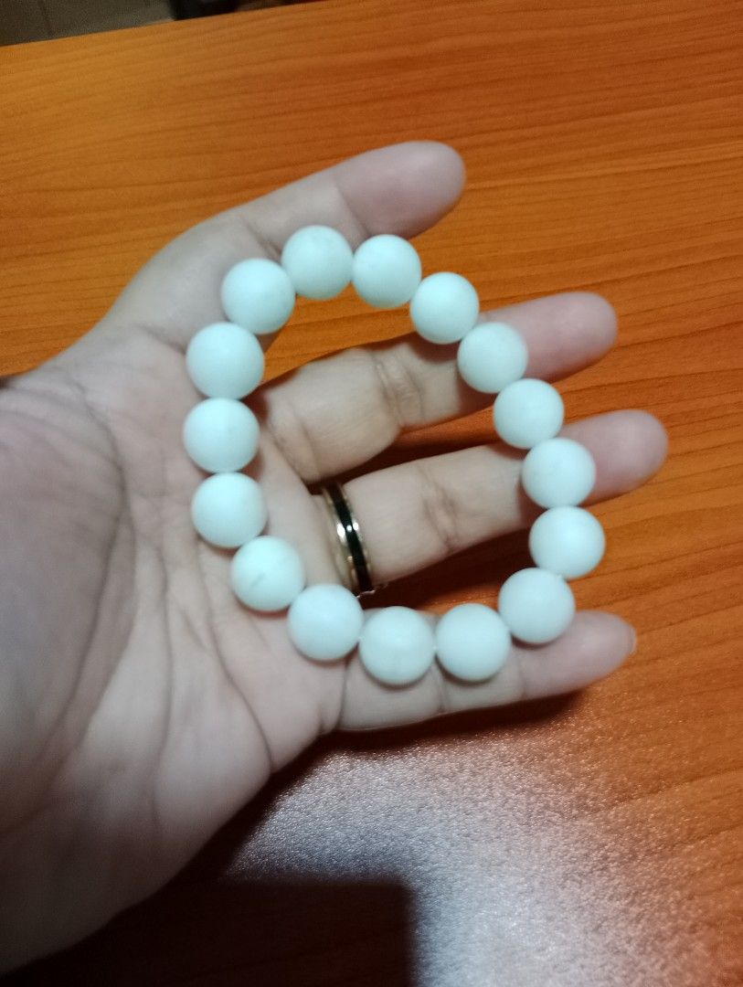 White bead bracelet cheap