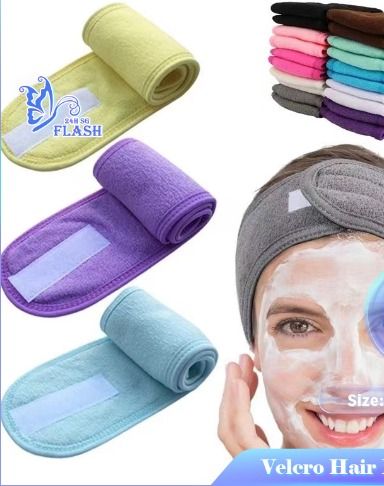 Women Bath Face Makeup Headband Velcro Thick and Long Cloth Non Slip Makeup Headbands Beauty Personal Care Hair on Carousell