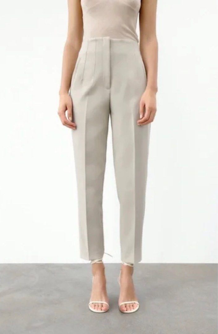 Zara High Waist Trousers Pants, Women's Fashion, Bottoms, Other Bottoms on  Carousell