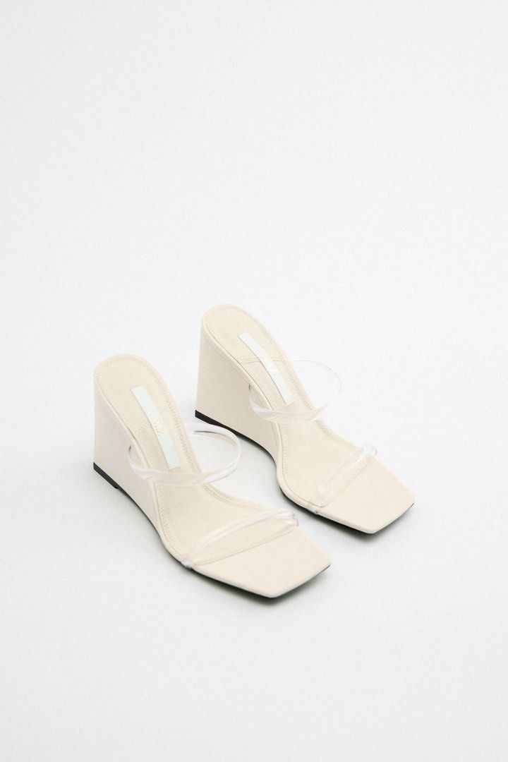 Zara white hot sale wedges