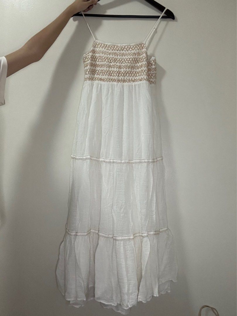 Sarah White Long Dress. main image 1