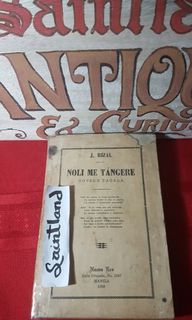 1958 JOSE RIZAL Novela Tagala NOLI ME TANGERE Antique Book Vintage Filipiniana