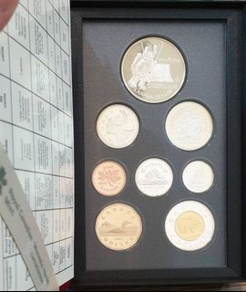 1997年 加拿大套幣 精鑄 含6枚925銀幣 盒證皆在 歷史性的34秒