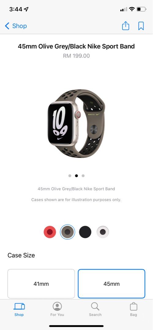45mm Olive Grey Black Nike Sport Brand Mobile Phones Gadgets