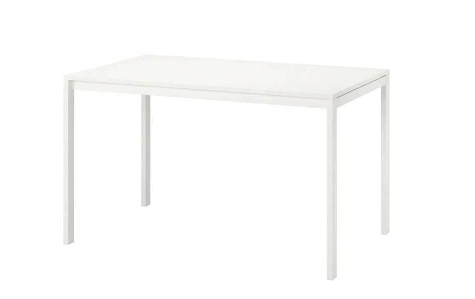 4 IKEA NILSOVE Chairs and a MELLTORP table white, Furniture & Home
