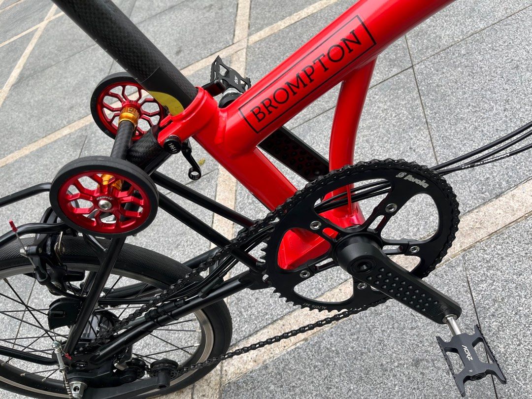 [Best] Brompton 9kg S6R-X super lightweight titanium rocket red black ...