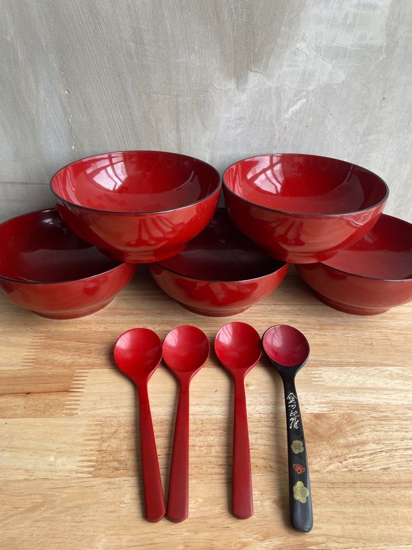 🇯🇵 9-pc Lacquered Bowls and Spoons Set (Category: Dinnerware & Cutlery) located in Quezon City. Submitted by shopgood_mnl (Listing ID 1243987527, Image 1). Description: .