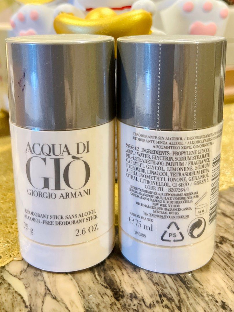 Acqua Di Gio Giorgio Amani Deodorant 75g x2 sticks Beauty