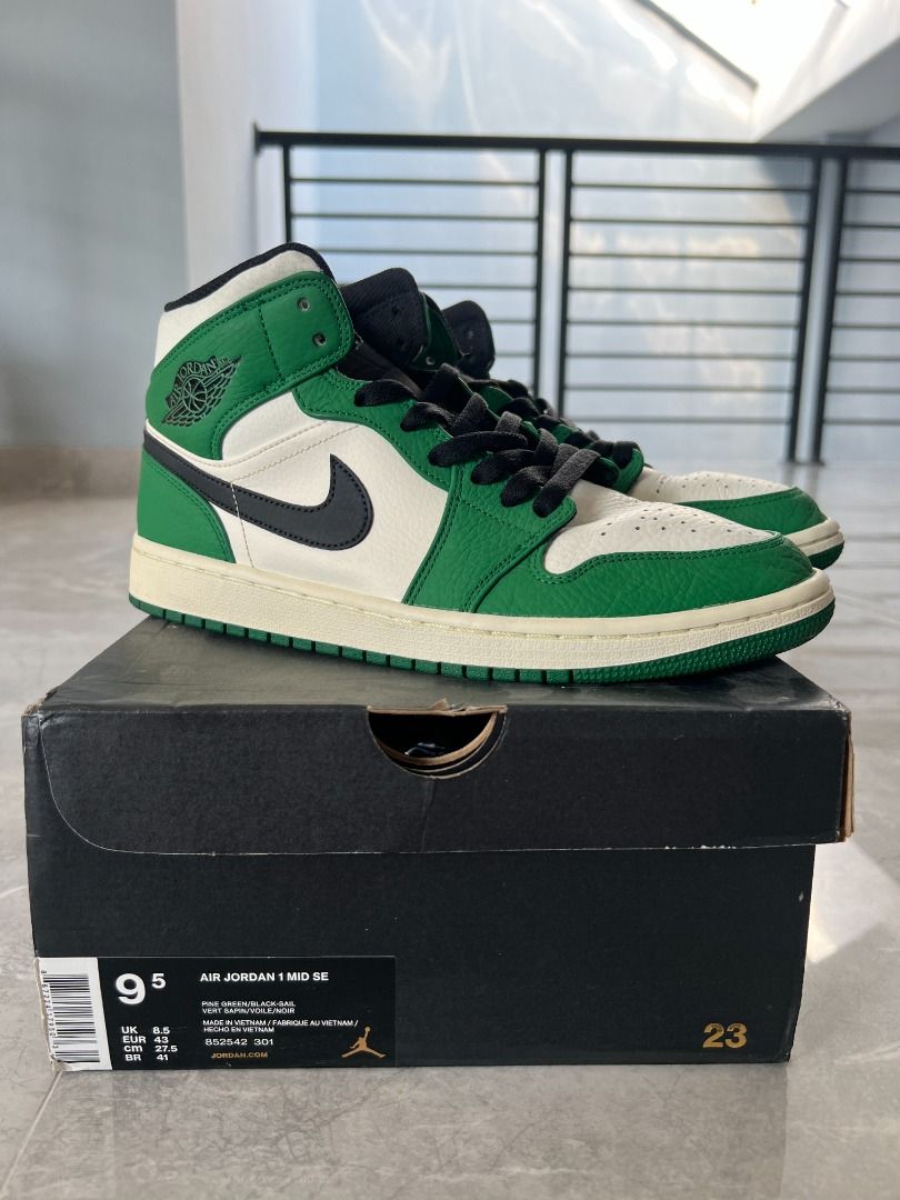 Pine green air jordan 1 size 7 clearance