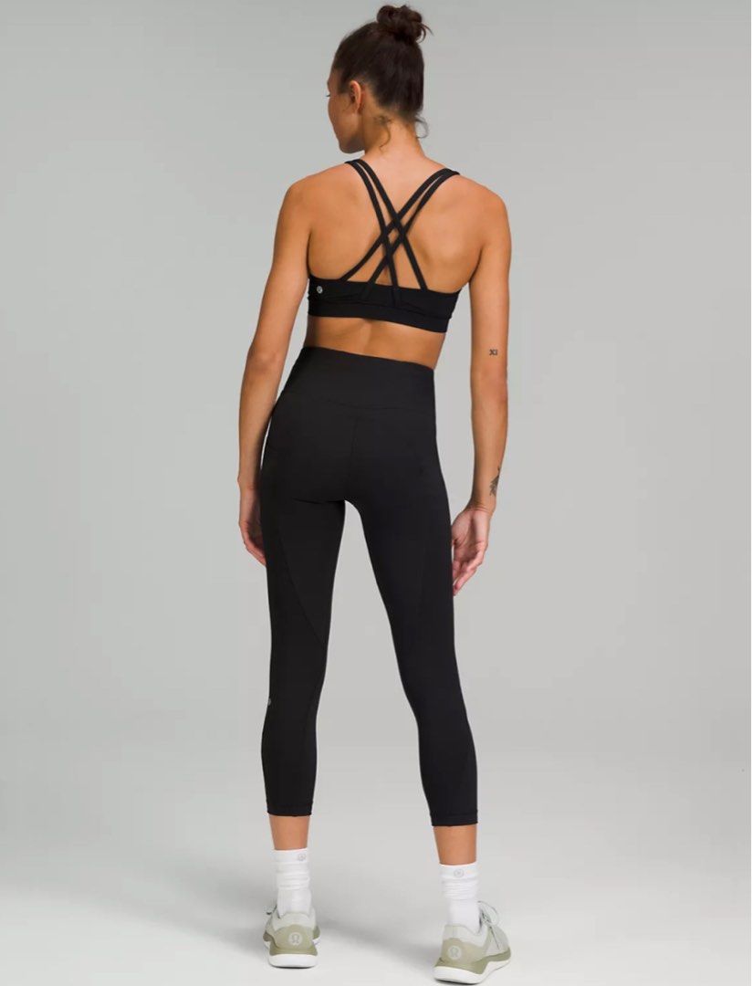 lululemon all the right places crop 23” red merlot, Women's Fashion,  Activewear on Carousell