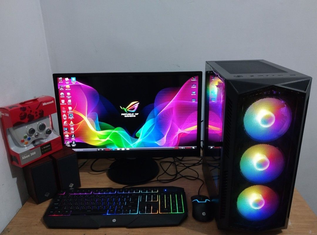 AMD RYZEN 5 3400G 24 INCHES MONITOR GTX 1060 6G D5