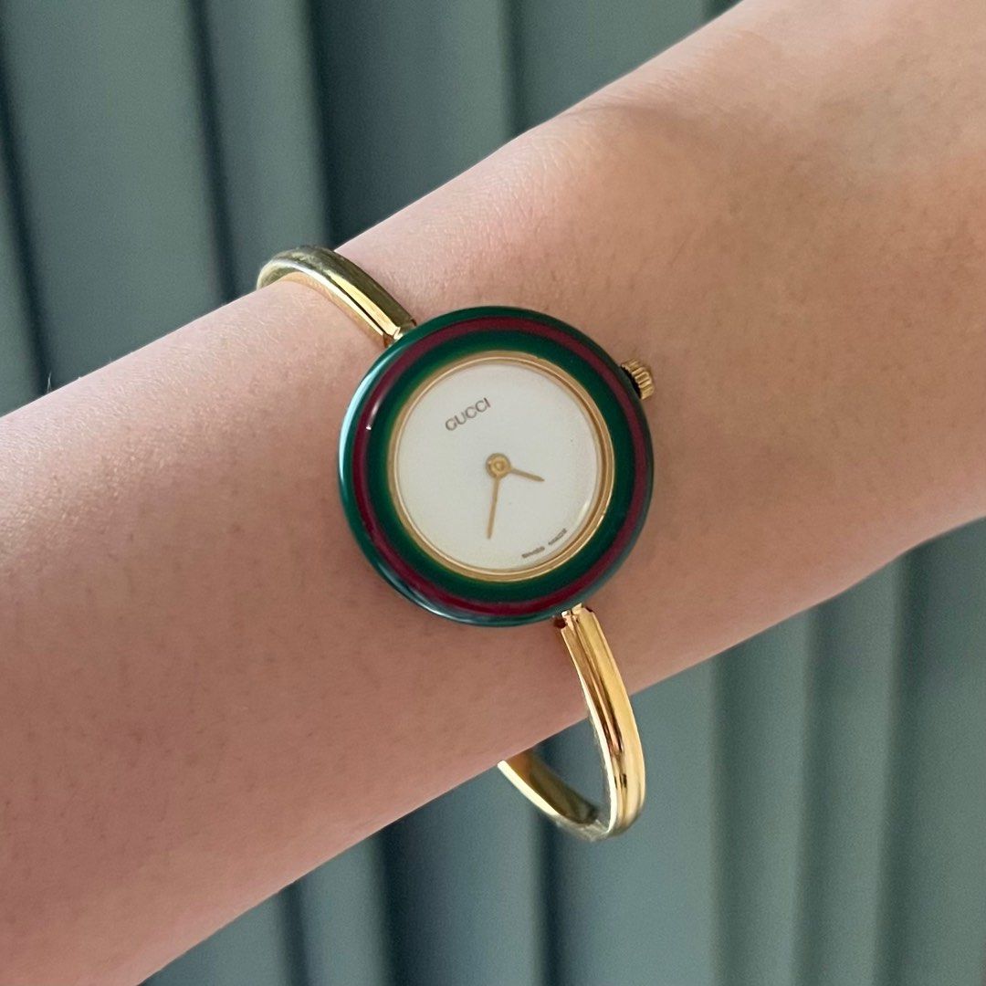 Authentic Preloved Gucci Gold Interchangeable Bezel Watch