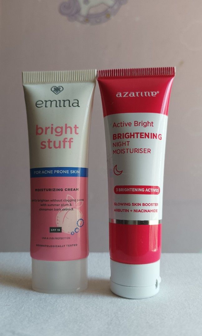 Azarine night cream dan emina moisturizer on Carousell