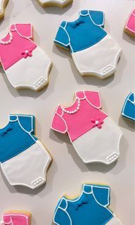 Baby Shower Onesie Cookie Bundle gender reveal Custom cookies icing fondant  cake cupcake dessert tart party safari thank you gift baby shark paw patrol birthday corporate event
