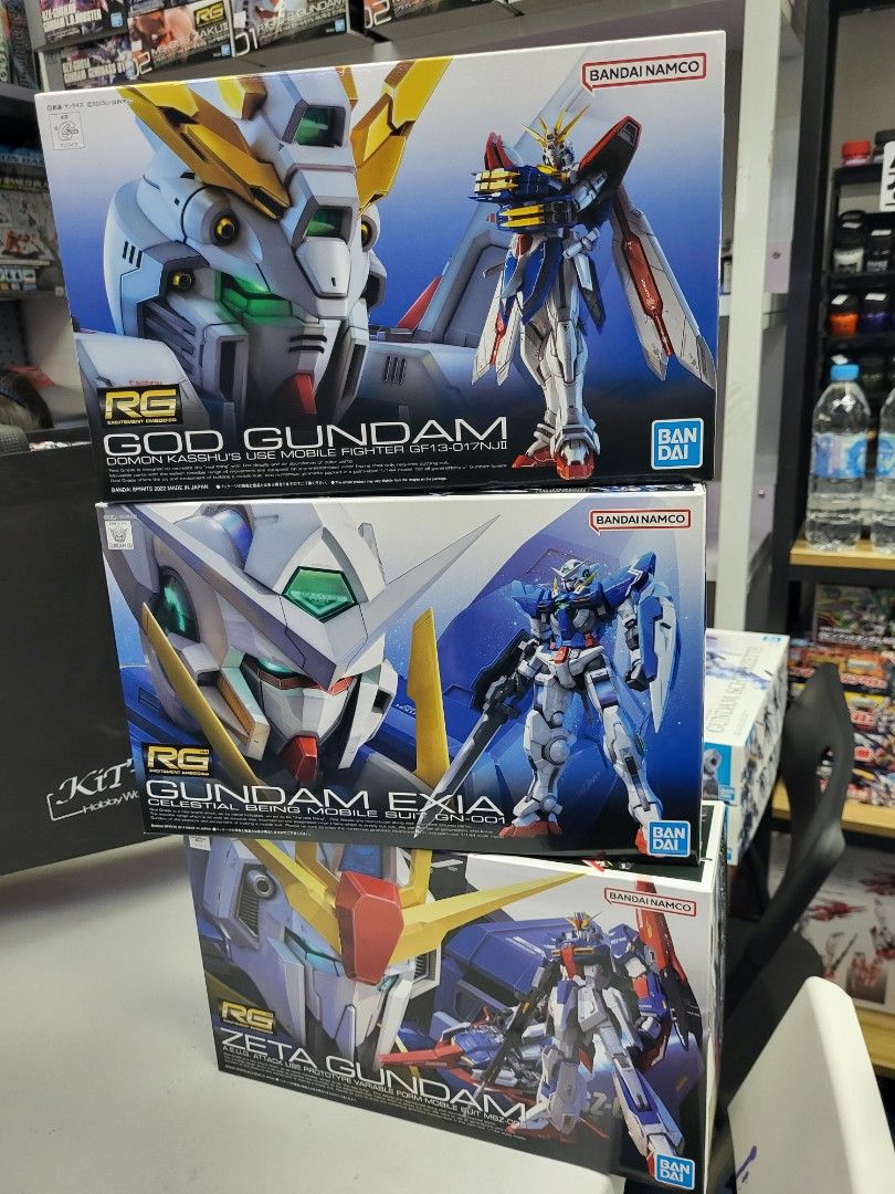 全新Bandai RG GOD GUNDAM , RG EXIA GUNDAM , RG ZETA GUNDAM 高達模型, 興趣及遊戲 ...