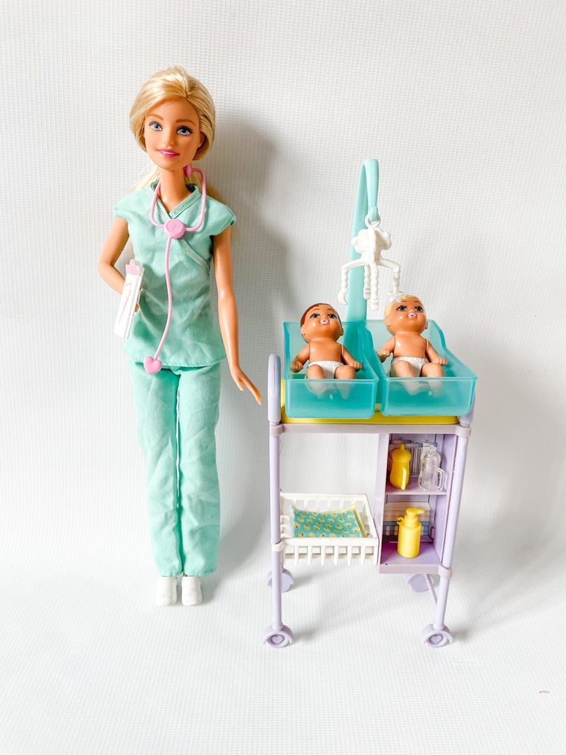 Barbie careers baby on sale doctor doll & playset