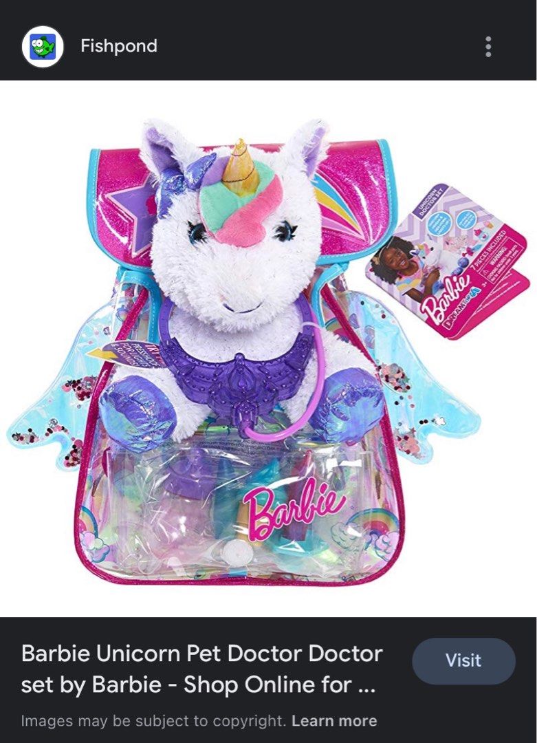 Barbie dreamtopia unicorn pet hot sale doctor